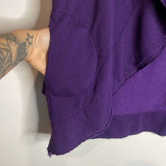 Bryn Walker | Purple Thick Organic Cotton & Bamboo Cardigan Size Small - Picture 4 of 8